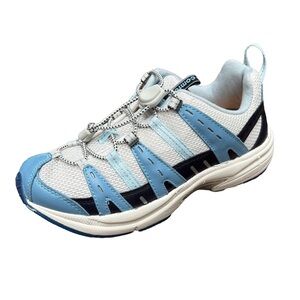 Dr Comfort Women’s 9 Refresh X Blue Leather & Mesh Athletic Shoes, Medical Shoes